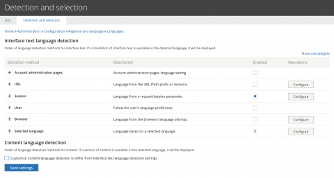Screenshot of the translation user interface