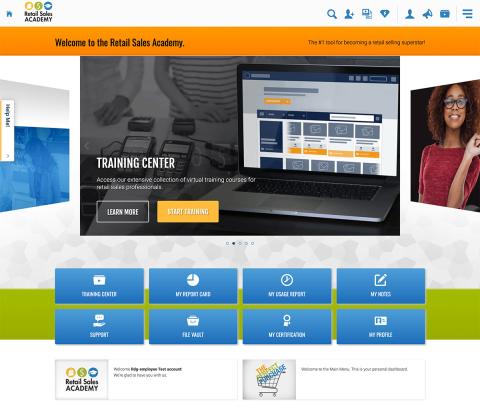 Old Retail Sales Academy dashboard