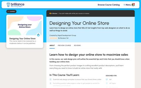 Courses can't be edited while in review