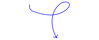 Hand drawn arrow pointing down